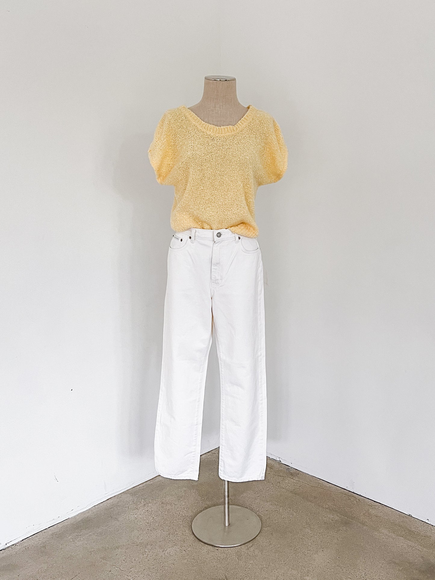 DHI Light Yellow Knit Top