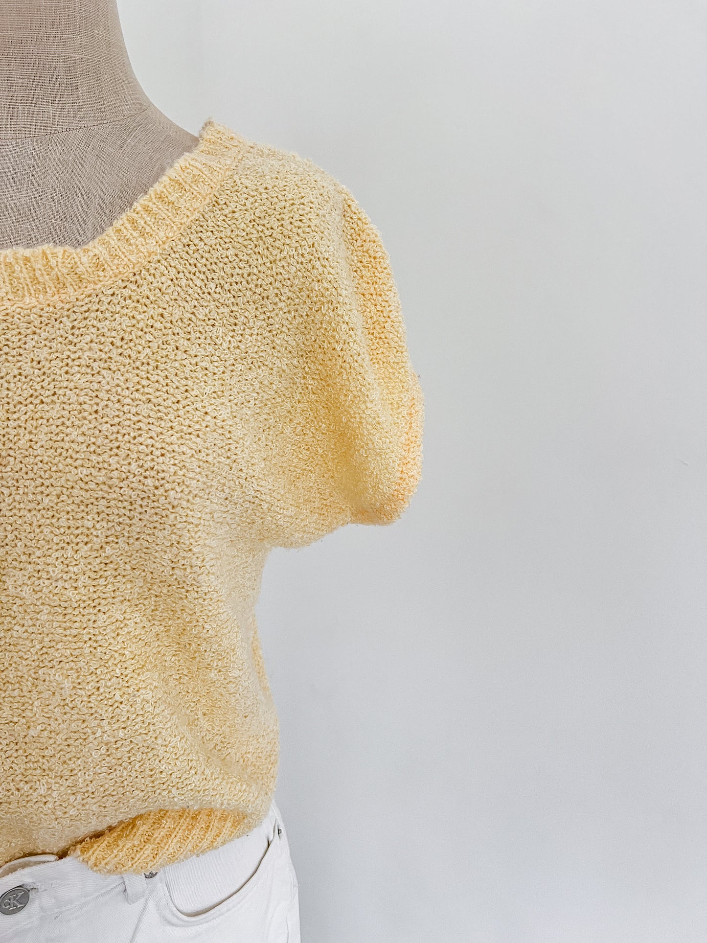 DHI Light Yellow Knit Top