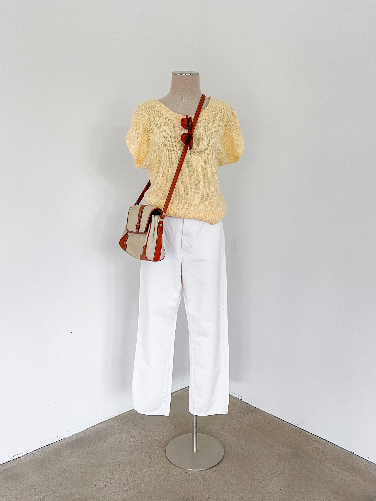 DHI Light Yellow Knit Top