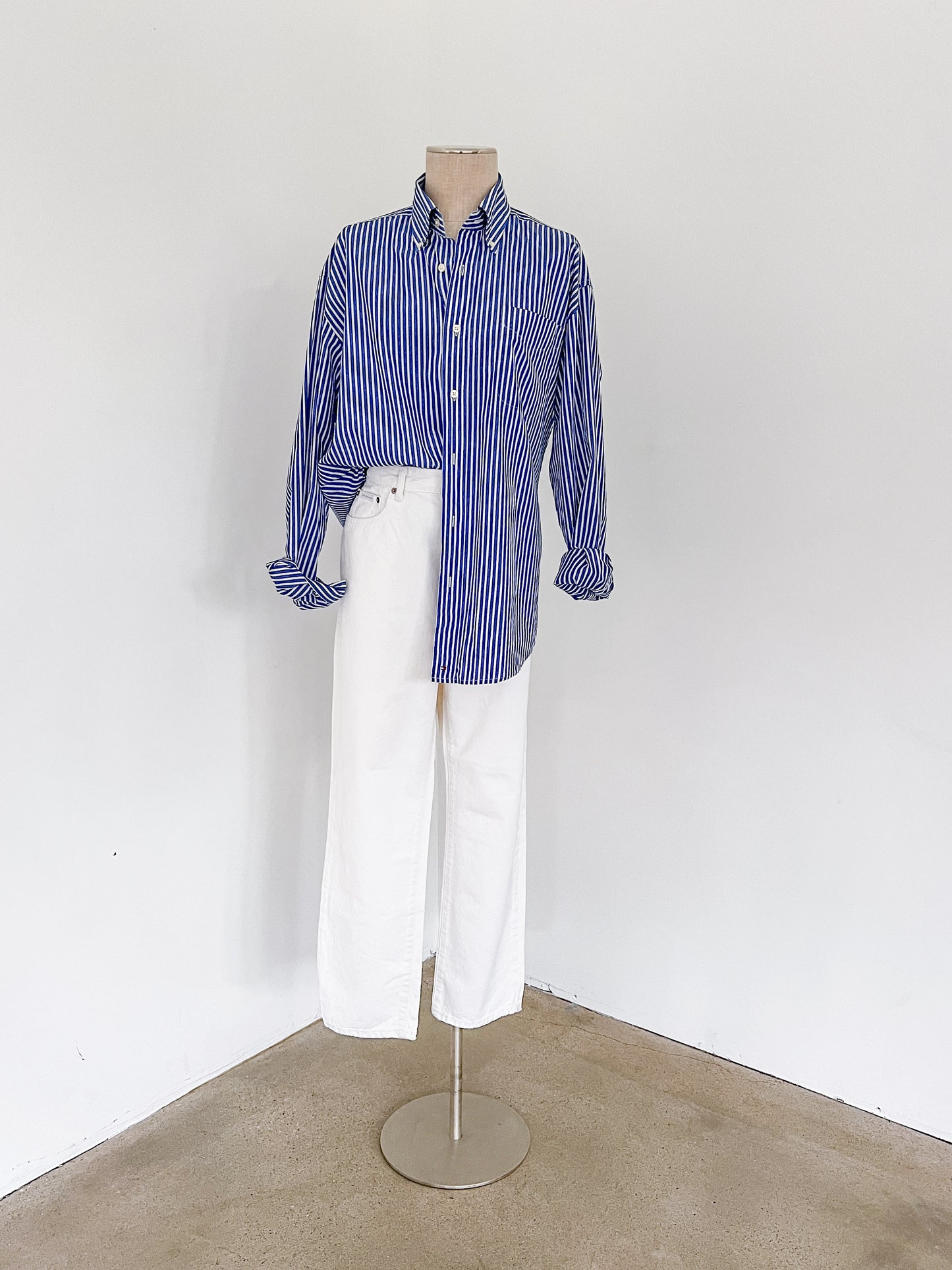 Tommy Hilfiger Blue & White Stripe Button Down