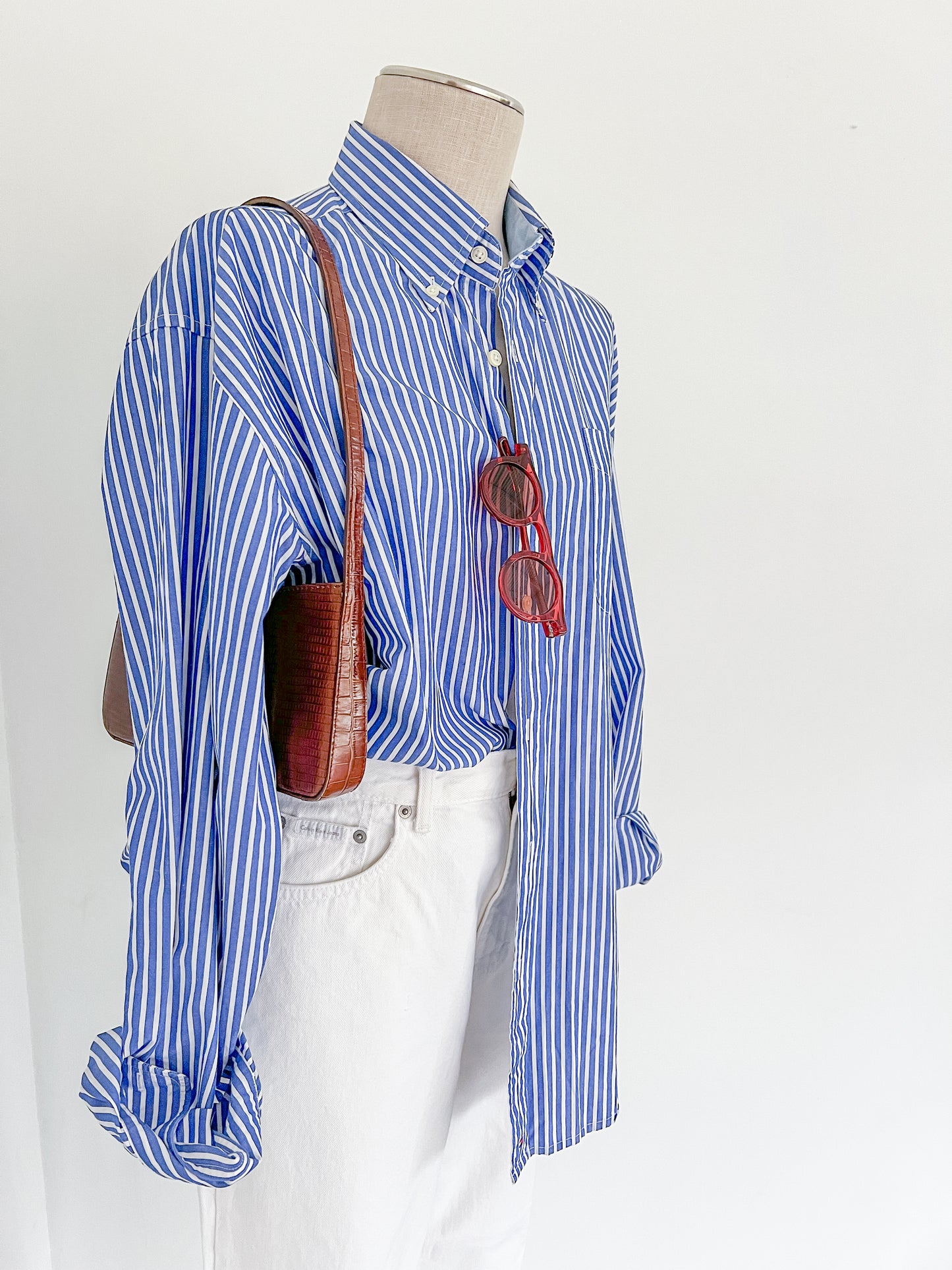 Tommy Hilfiger Blue & White Stripe Button Down