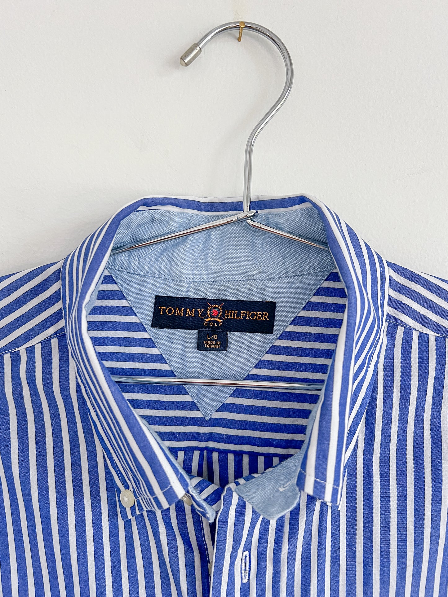 Tommy Hilfiger Blue & White Stripe Button Down