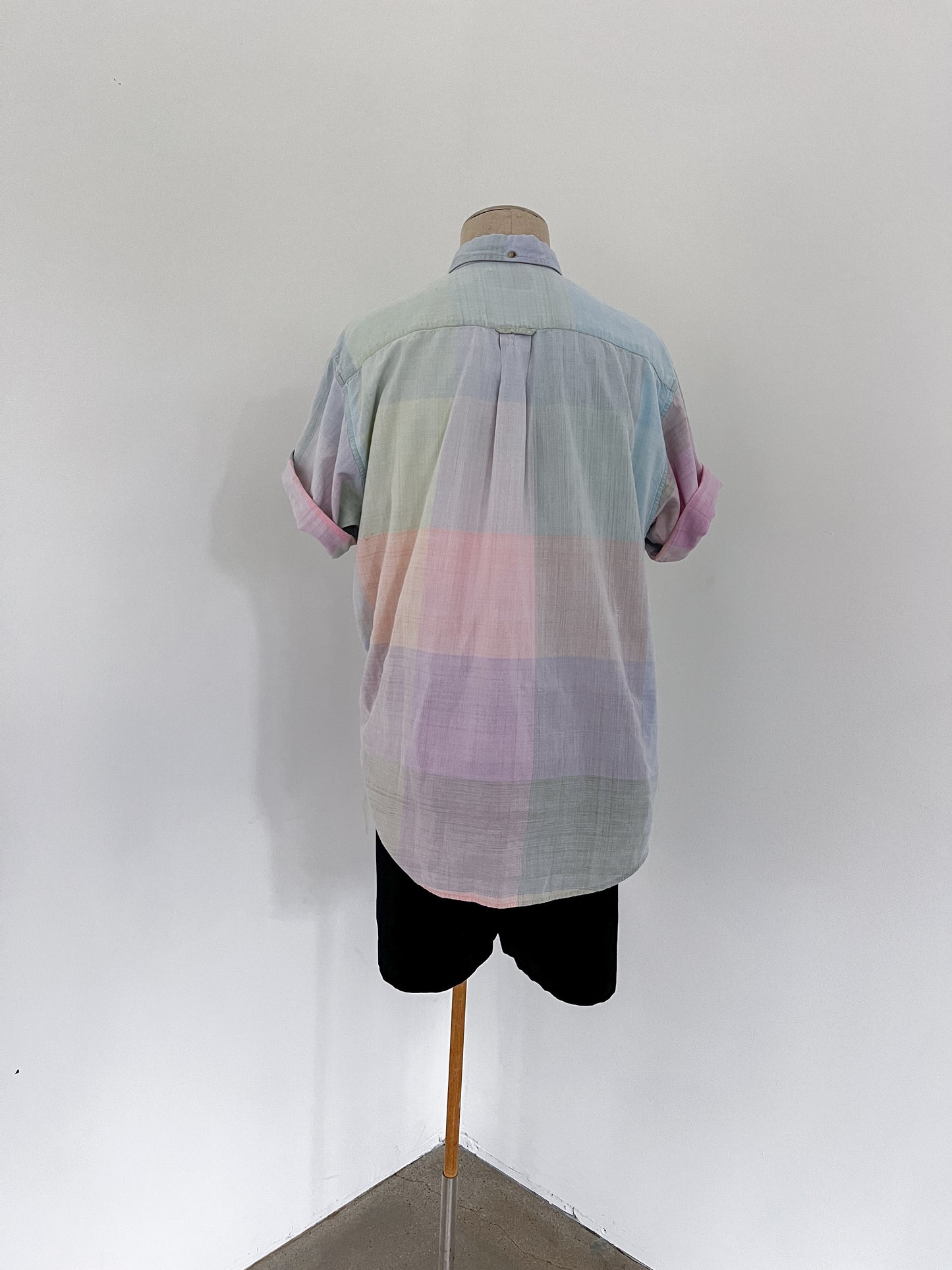 Smith-Forester Pastel Plaid Short Sleeve Button Down