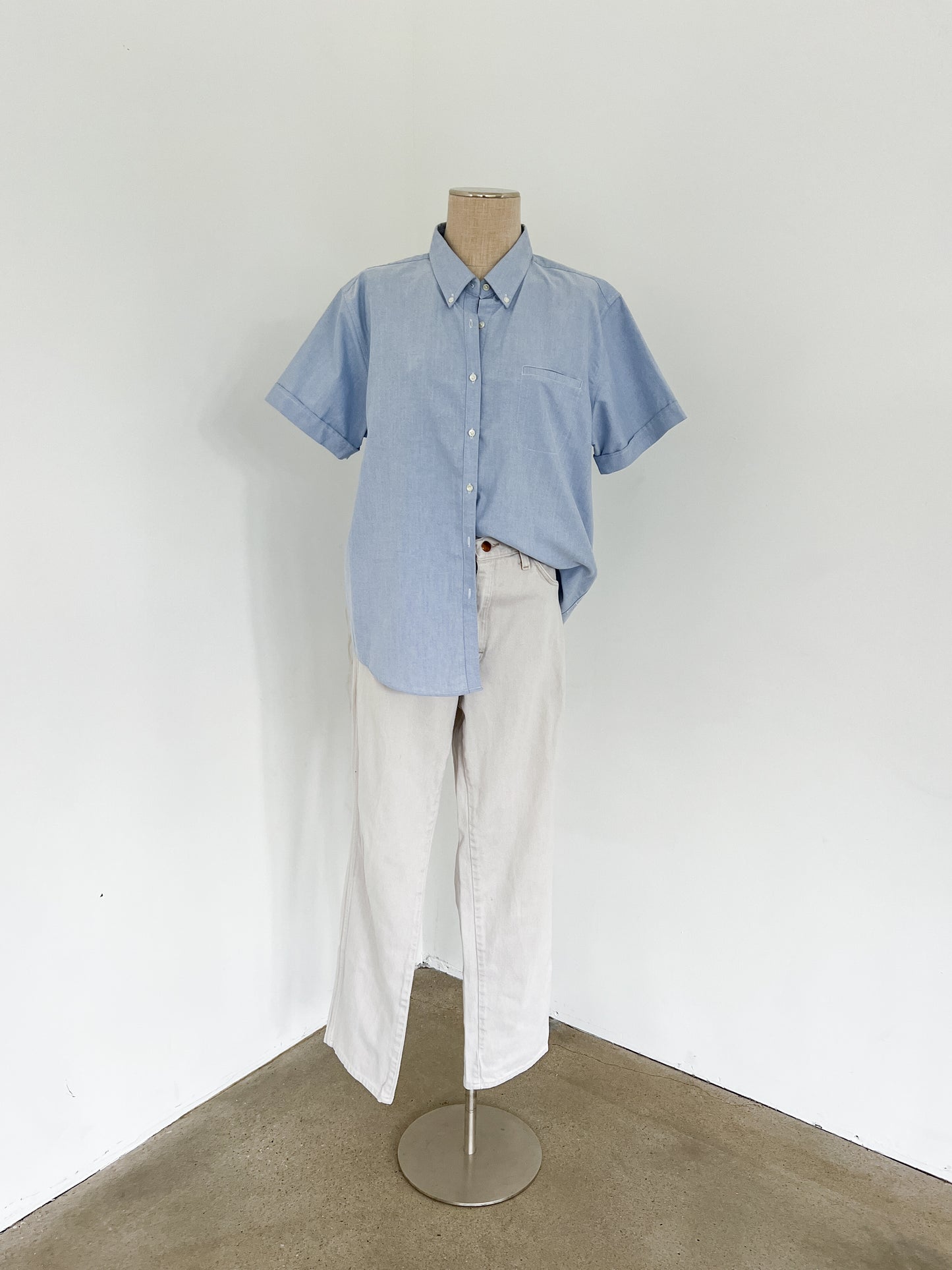 Cabin Creek Blue Oxford Short Sleeve Button Down