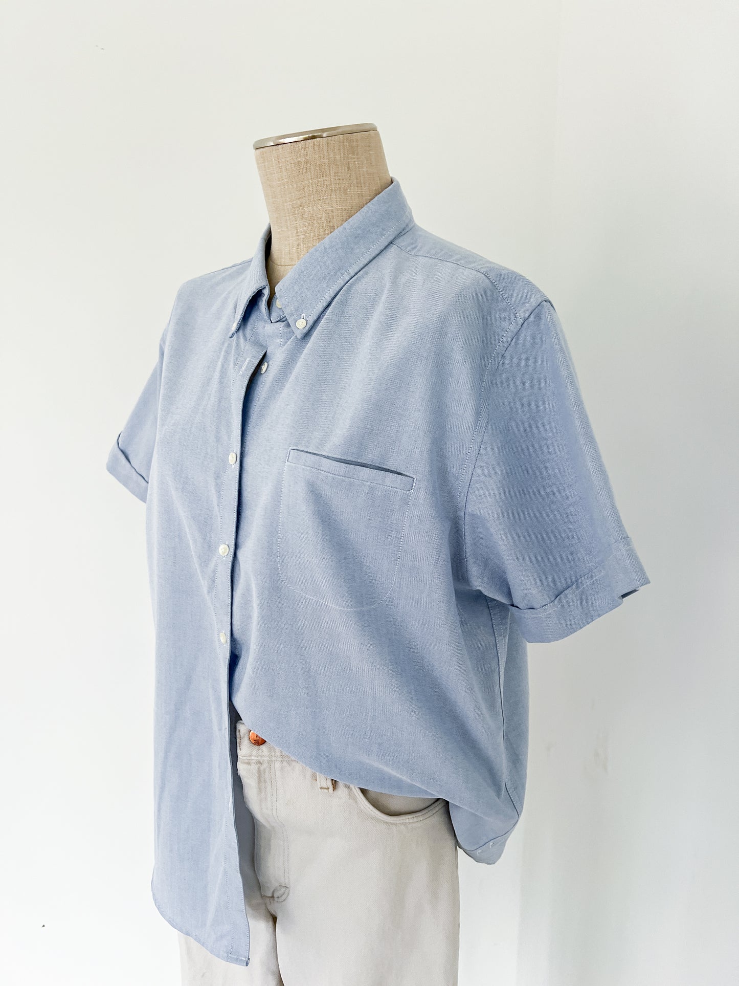 Cabin Creek Blue Oxford Short Sleeve Button Down