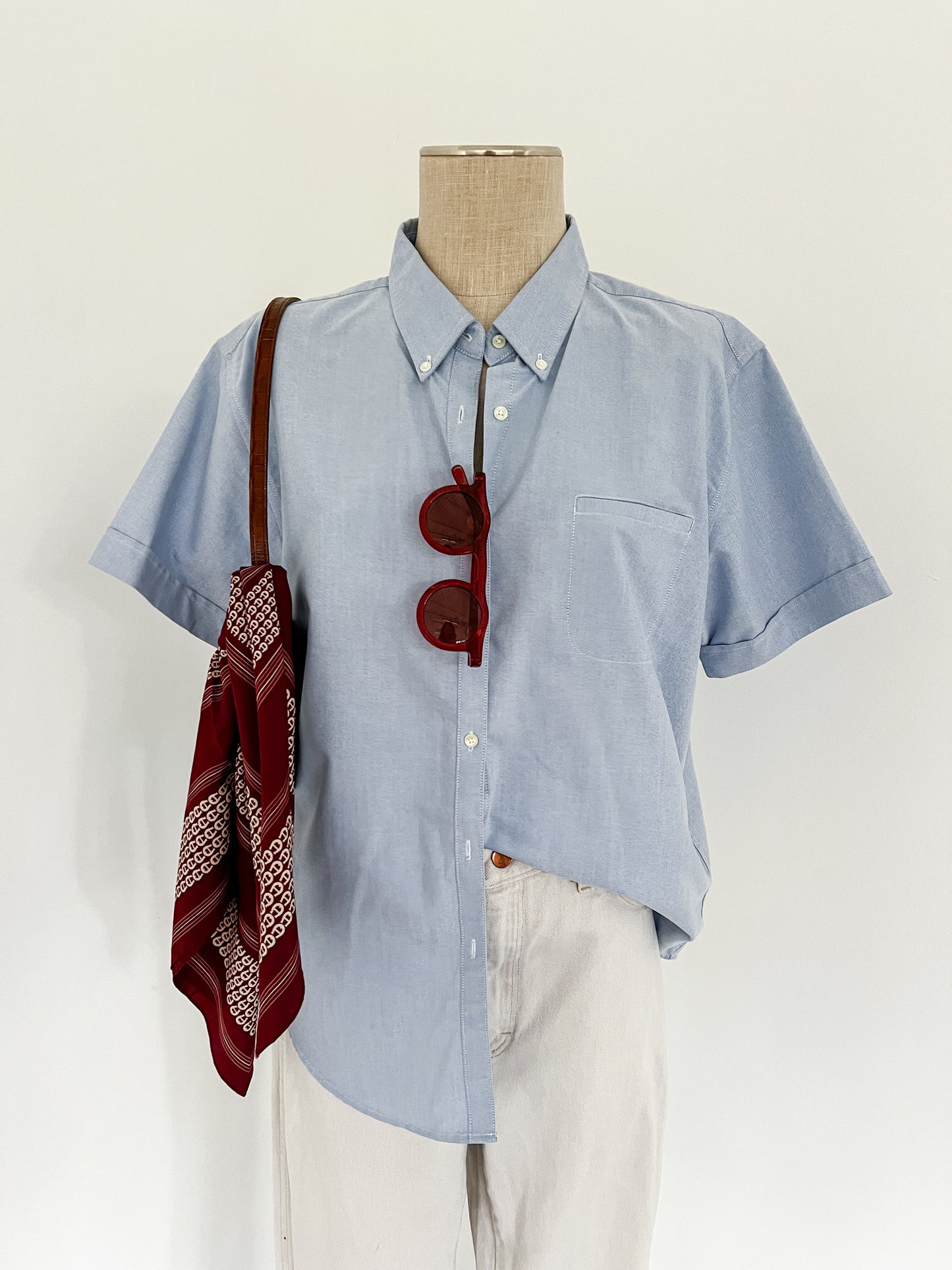 Cabin Creek Blue Oxford Short Sleeve Button Down