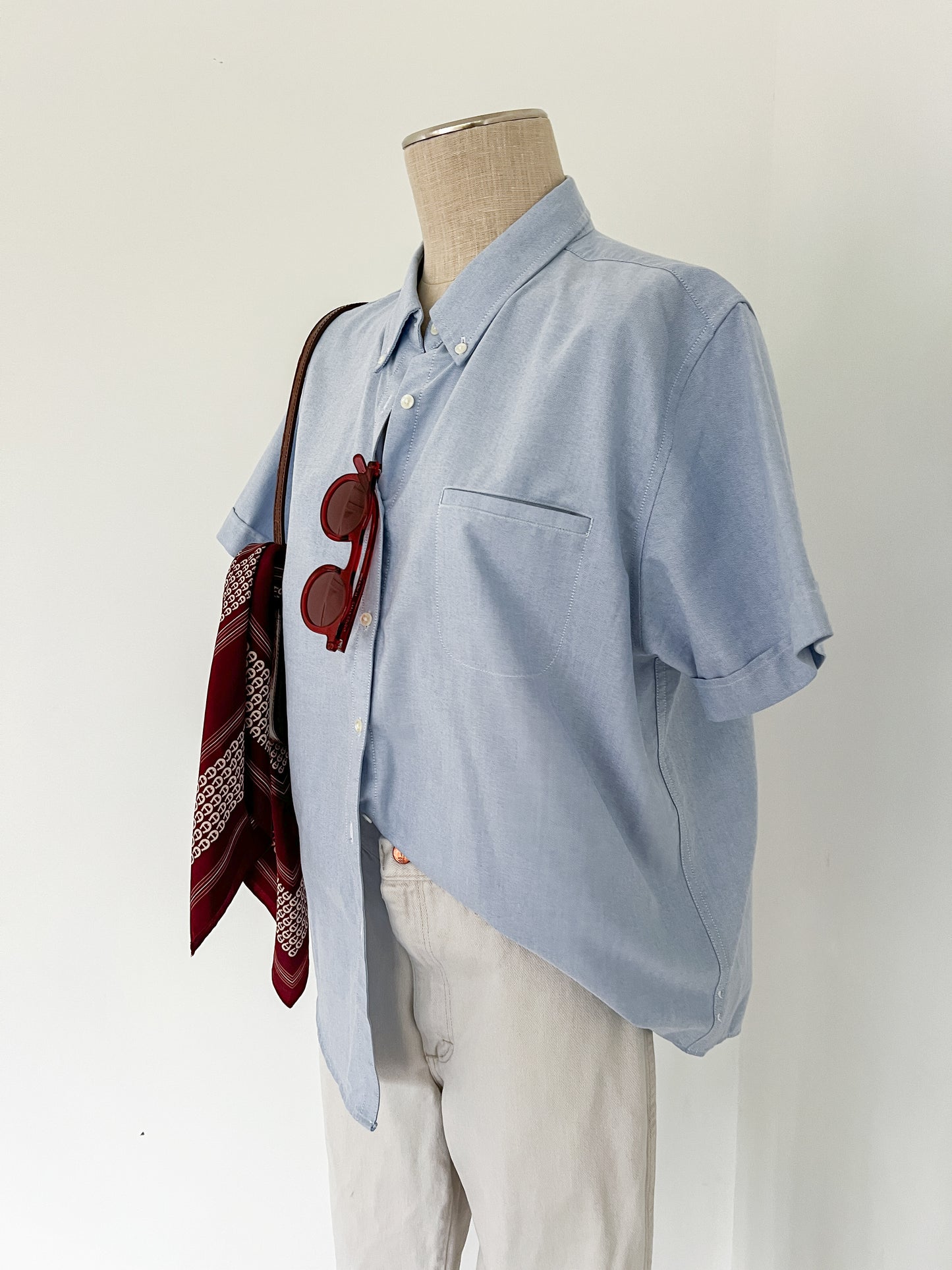Cabin Creek Blue Oxford Short Sleeve Button Down