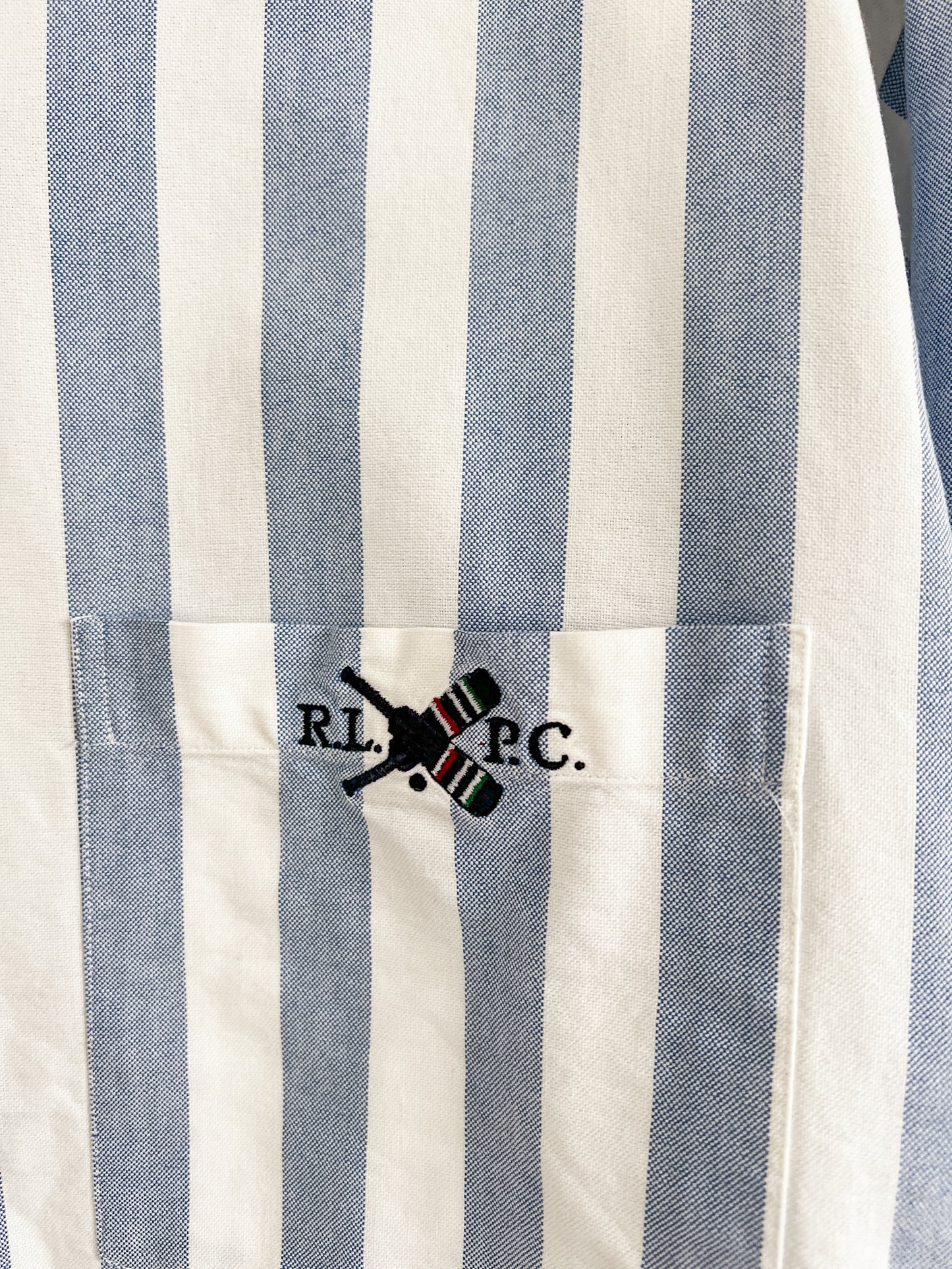 Ralph Lauren Blue & White Stripe Oxford Button Down