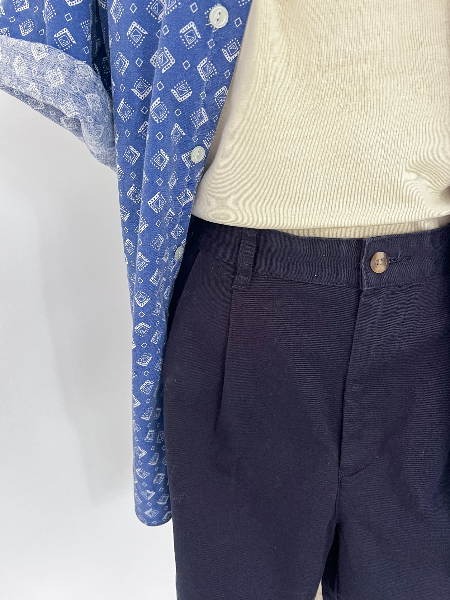 Tommy Hilfiger Navy Oxford Shorts