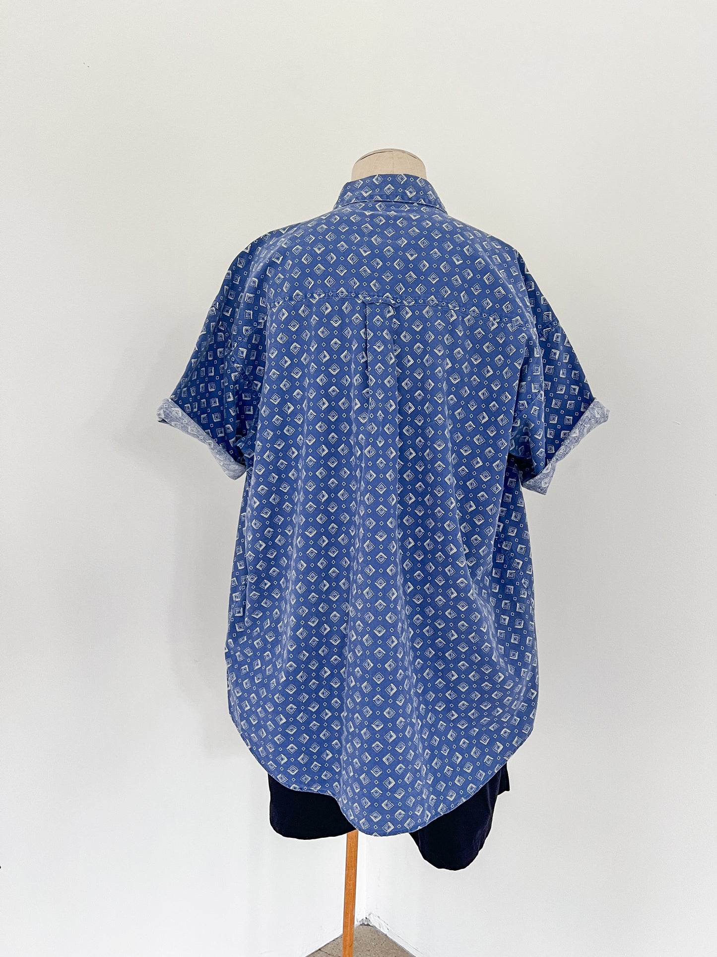 Chaps Ralph Lauren Blue Short Sleeve Button Down