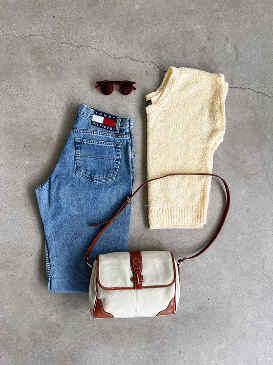 Liz Claiborne Cream Leather Purse