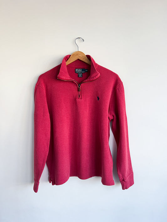 Polo by Ralph Lauren Cotton Quarter Zip - Faded Red
