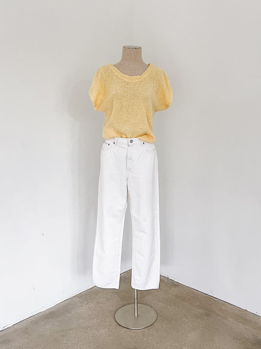 DHI Light Yellow Knit Top
