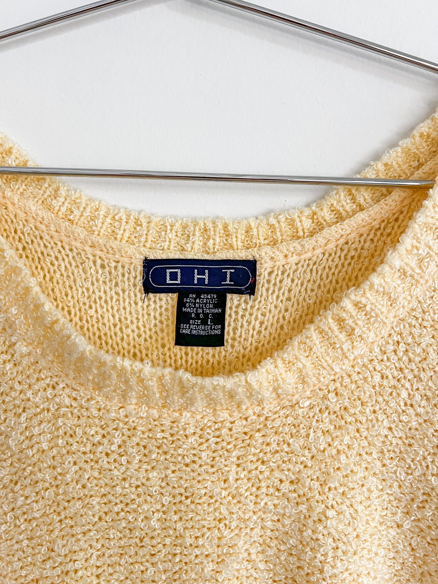 DHI Light Yellow Knit Top