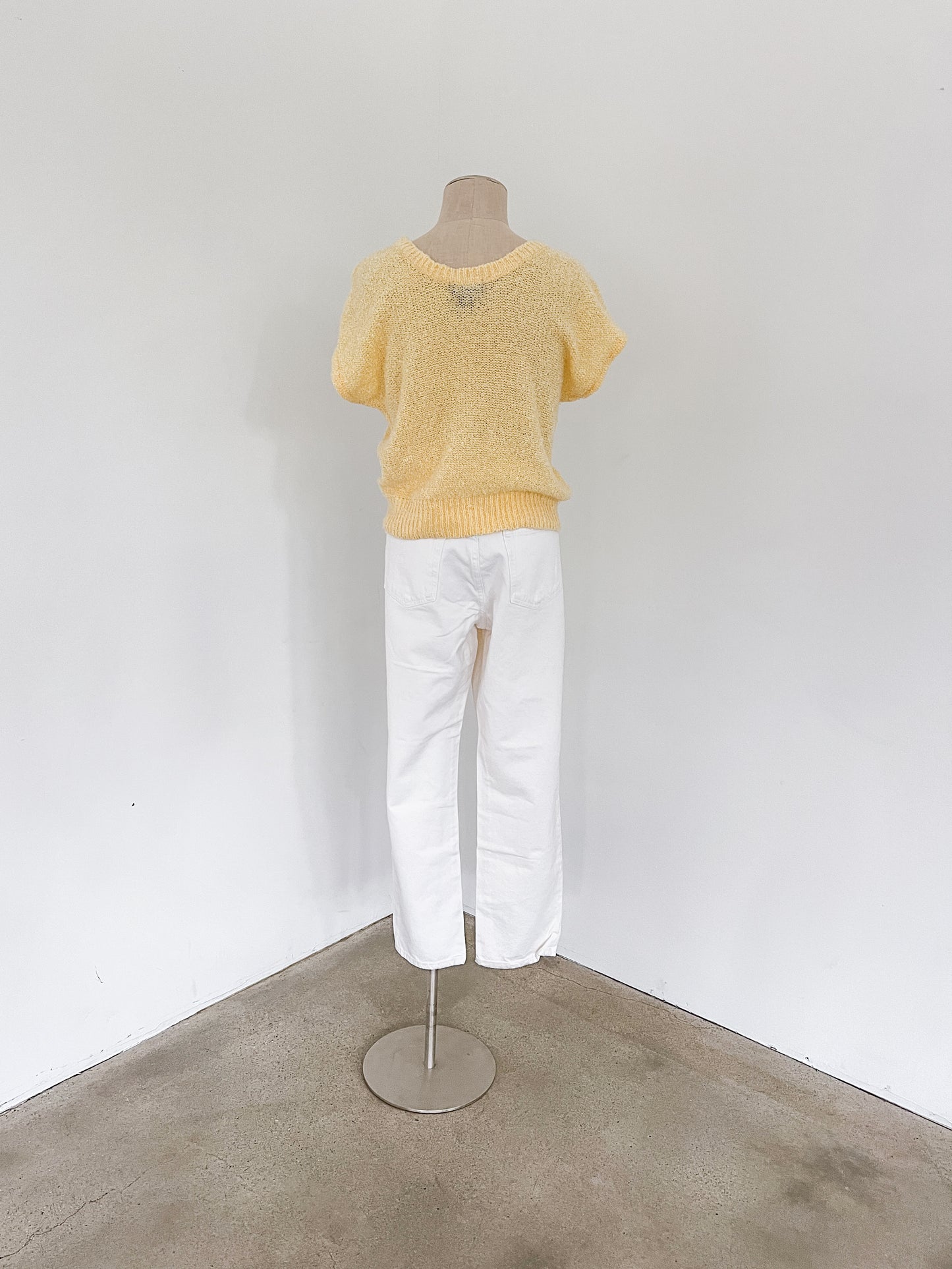 DHI Light Yellow Knit Top