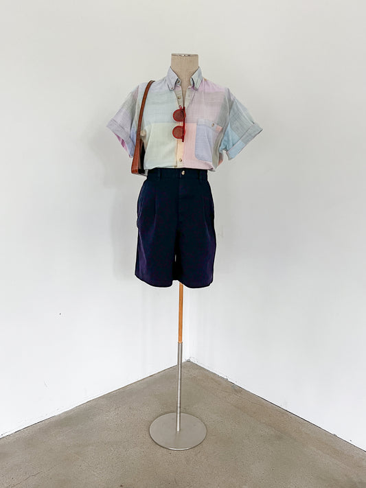 Smith-Forester Pastel Plaid Short Sleeve Button Down