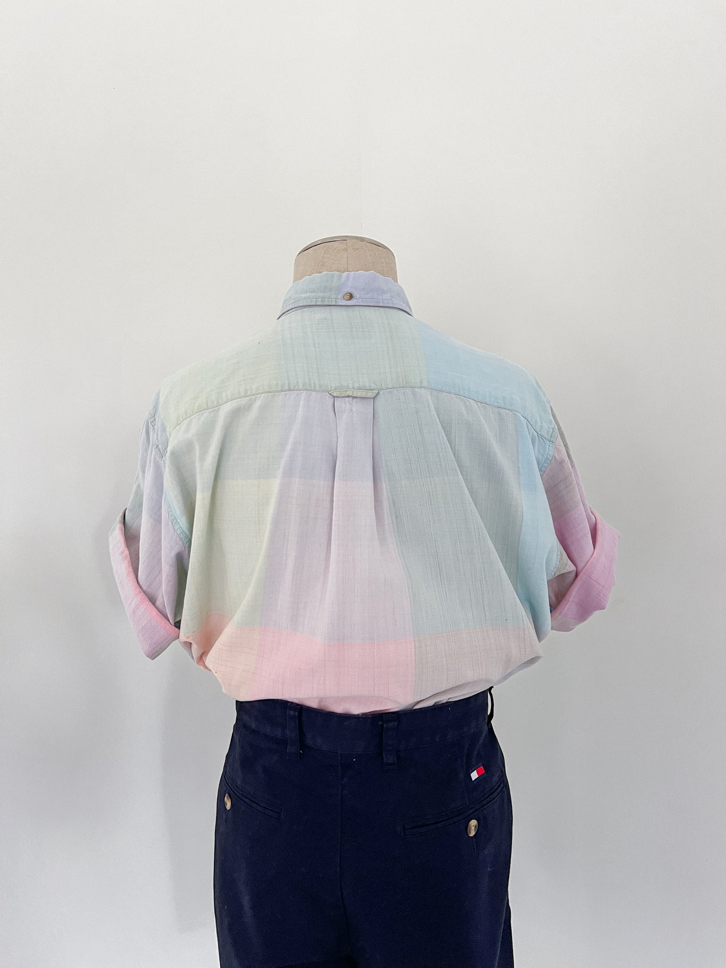 Smith-Forester Pastel Plaid Short Sleeve Button Down