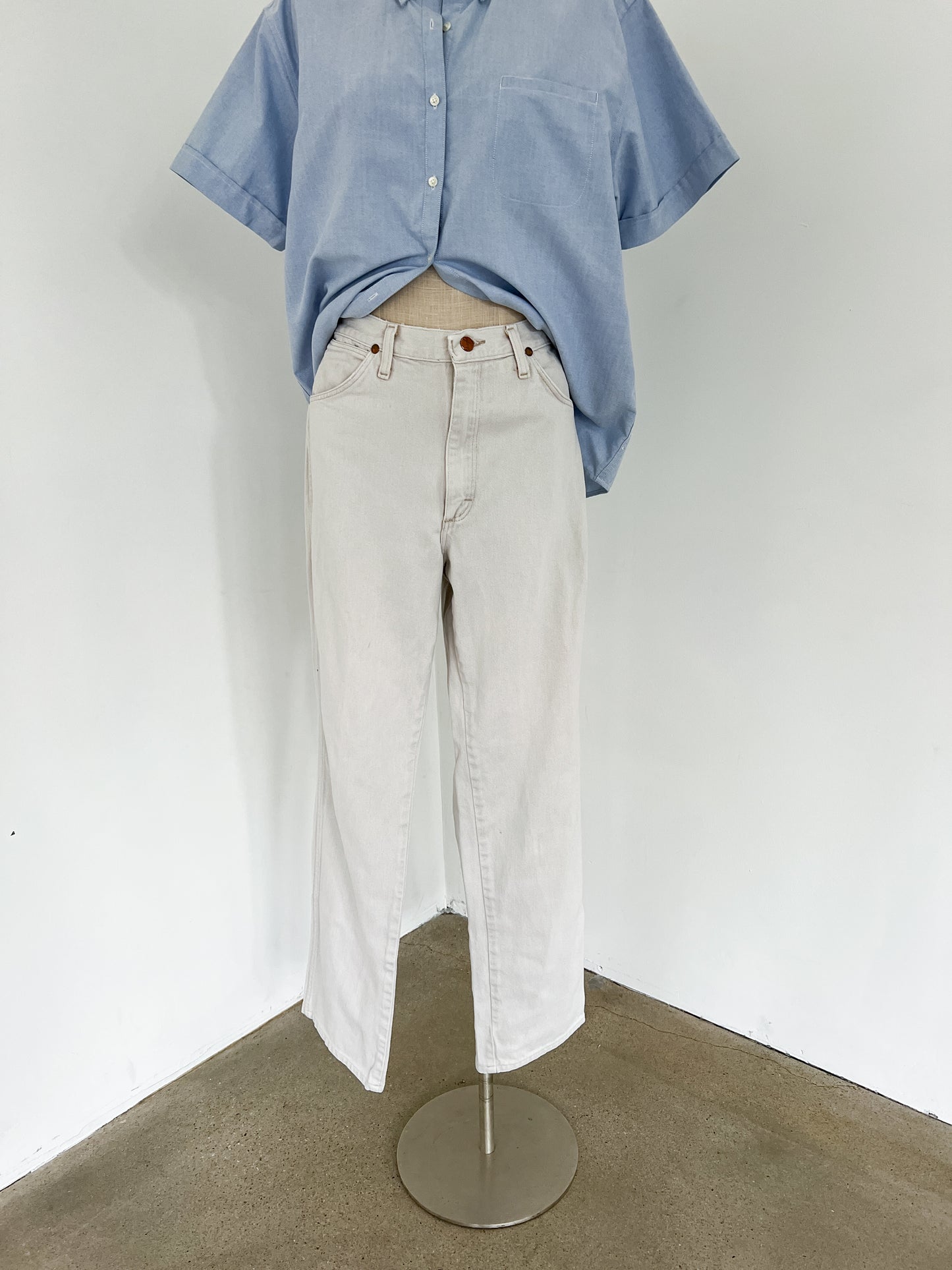 Wrangler Off White Straight Leg Denim