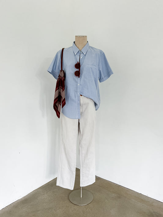 Cabin Creek Blue Oxford Short Sleeve Button Down