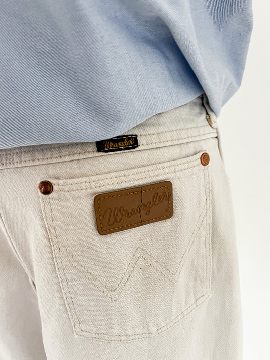 Wrangler Off White Straight Leg Denim