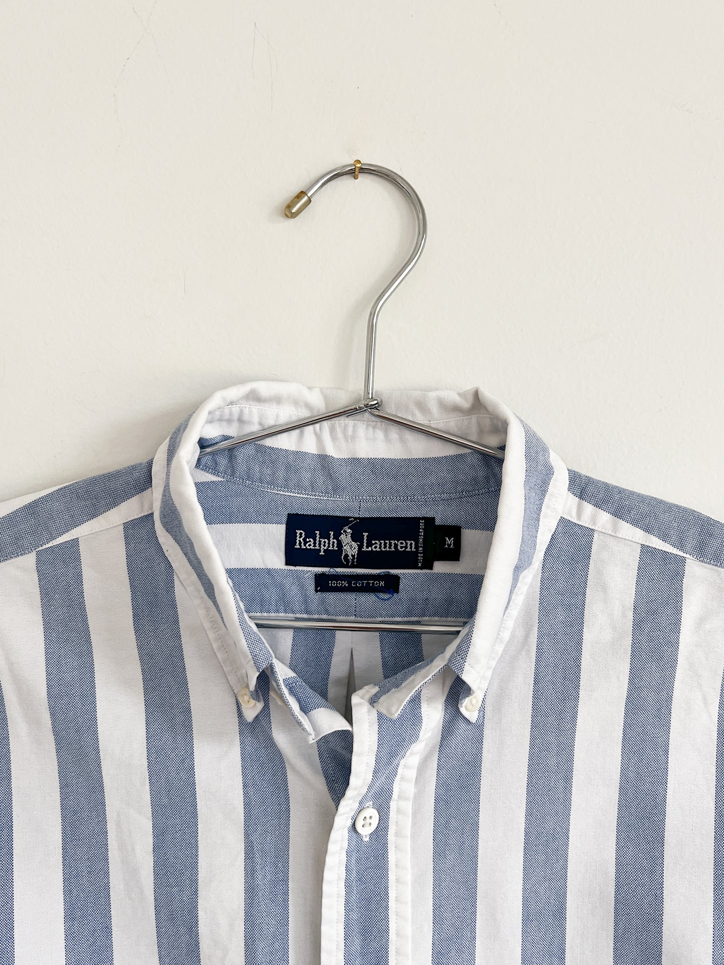 Ralph Lauren Blue & White Stripe Oxford Button Down
