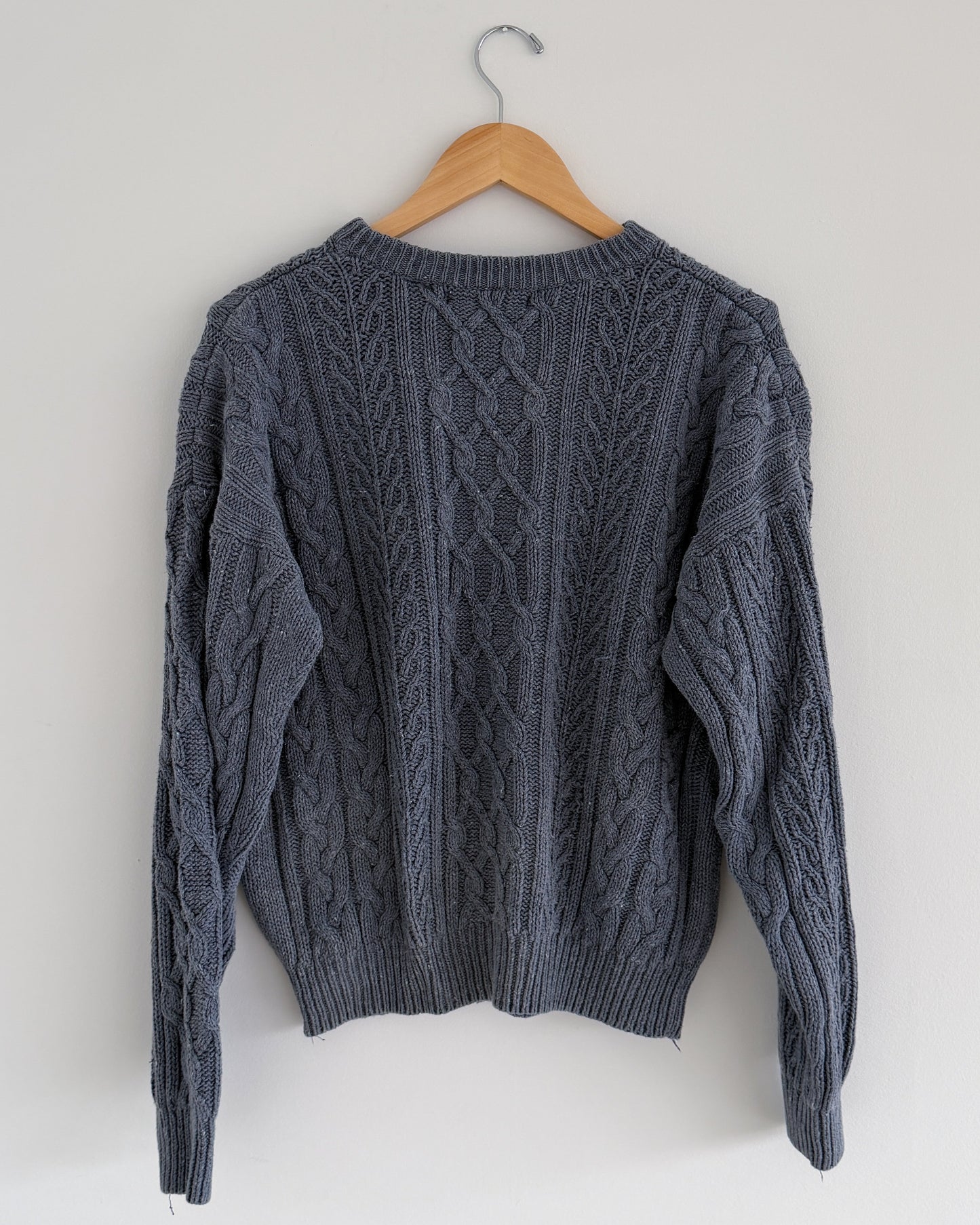 Structure Steel Blue Cable Knit Sweater