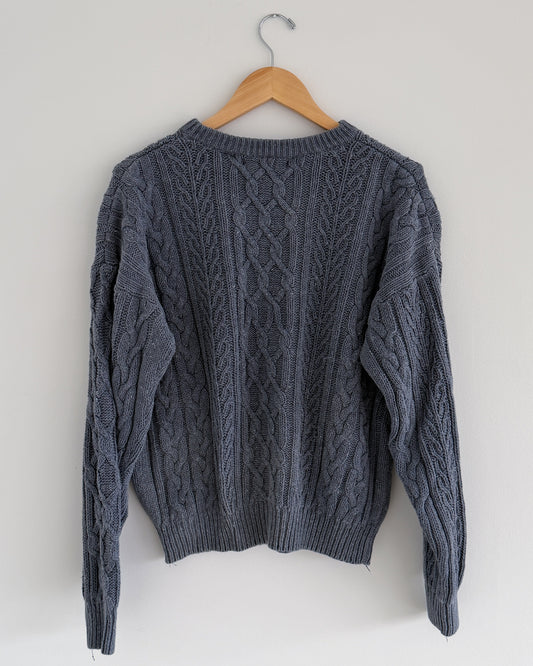 Structure Steel Blue Cable Knit Sweater