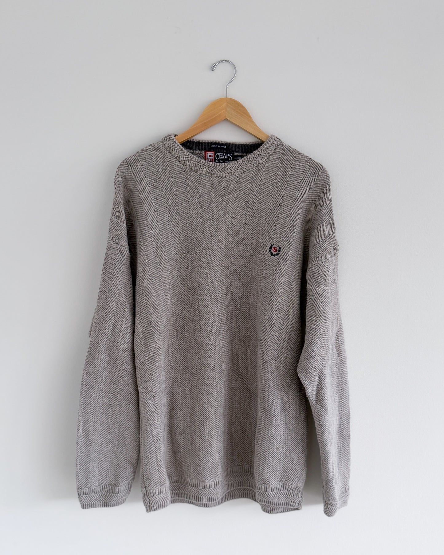 Chaps Ralph Lauren Gray Crewneck Sweater