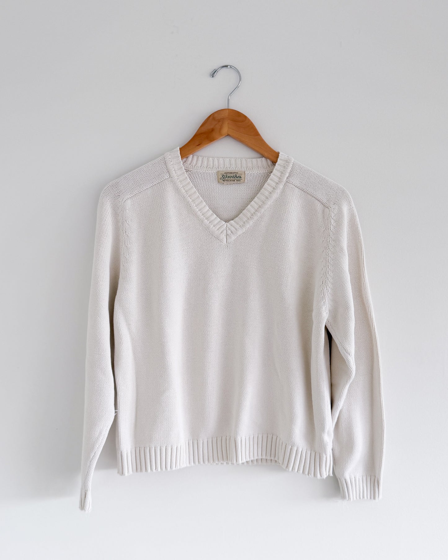 St. John's Bay White Cotton Sweater