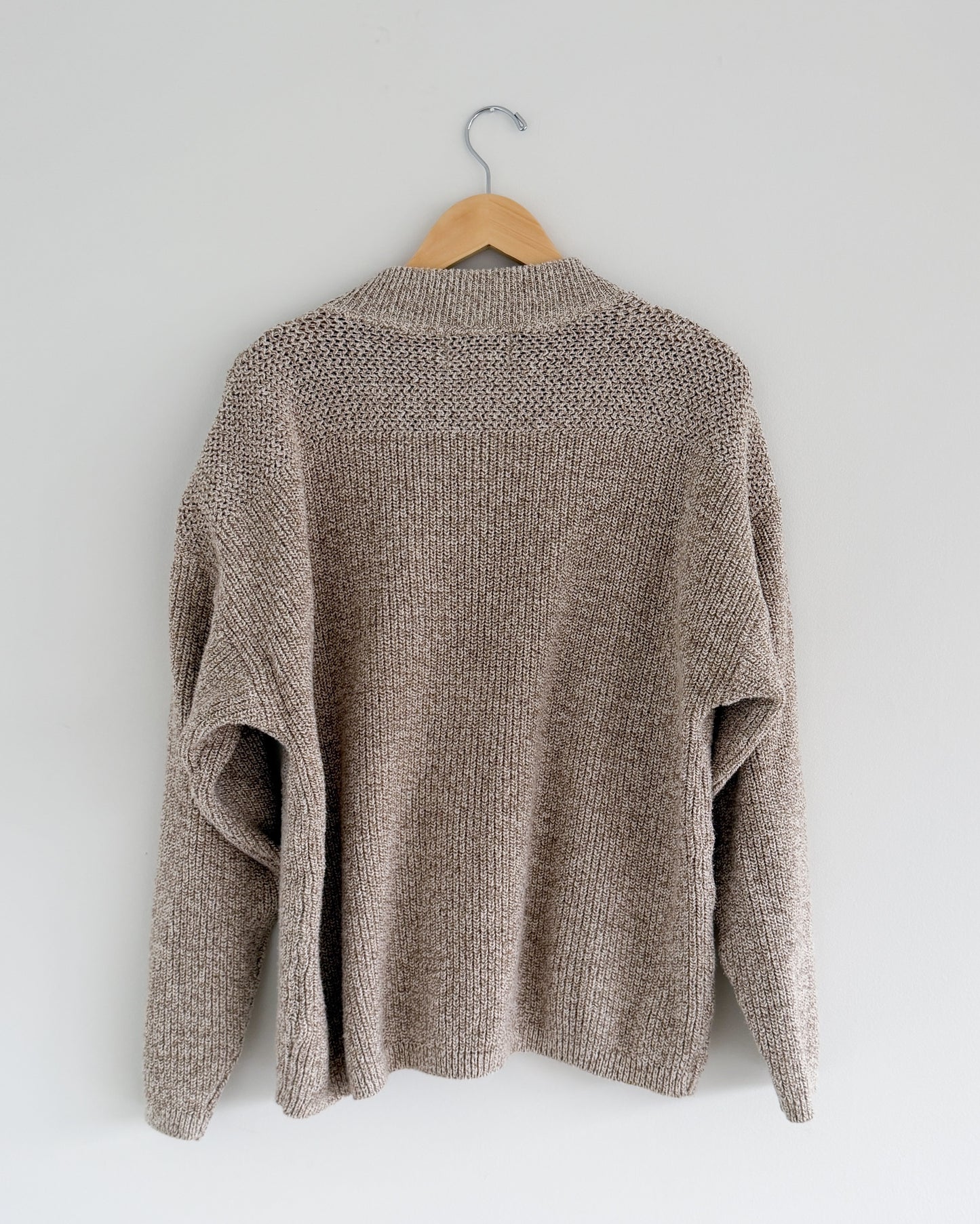 Eddie Bauer Oatmeal Henley Pullover