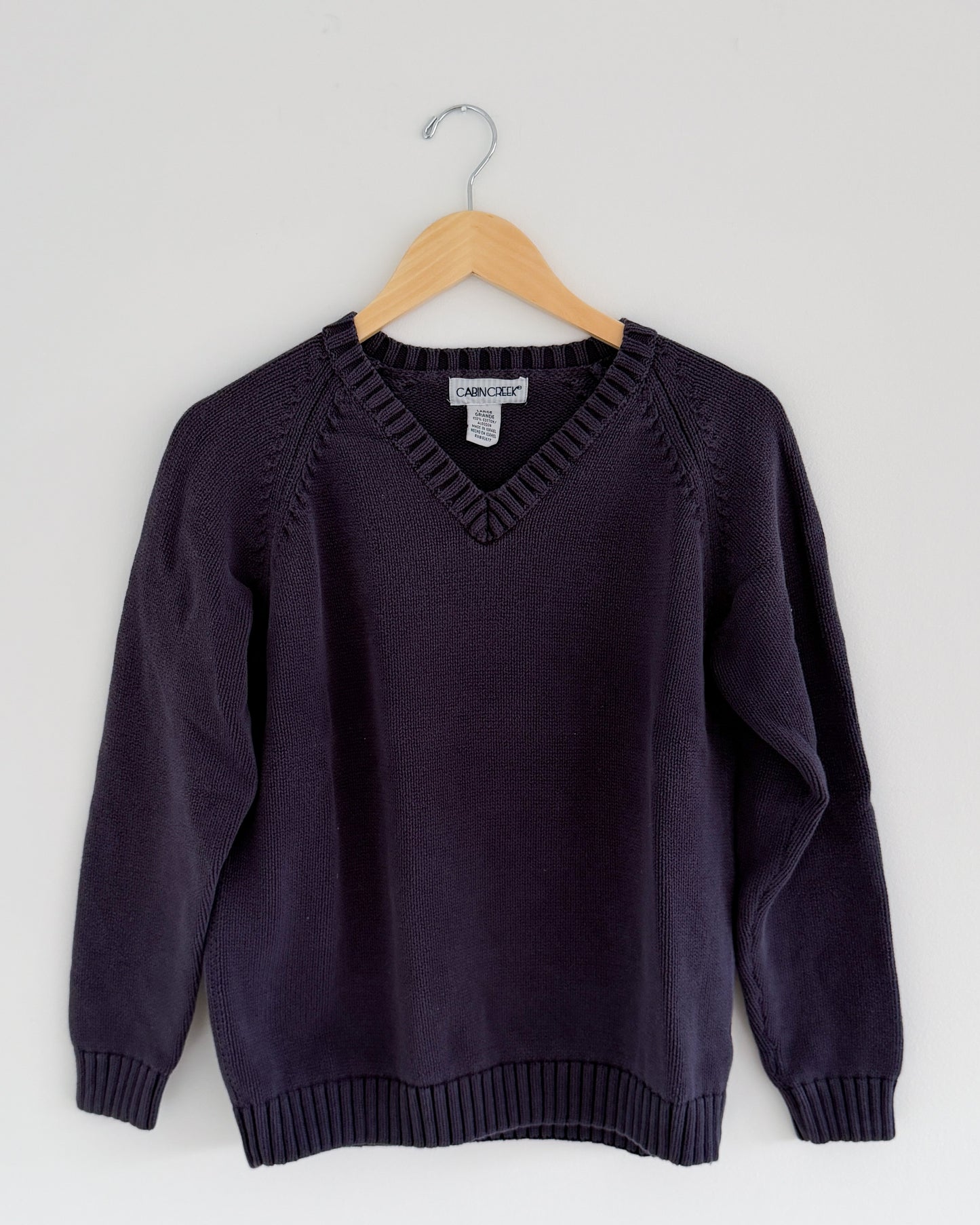 Cabin Creek Navy Cotton Sweater