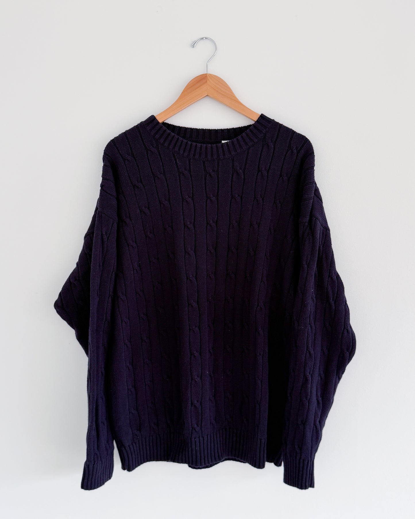 Izod Navy Cable Knit Sweater