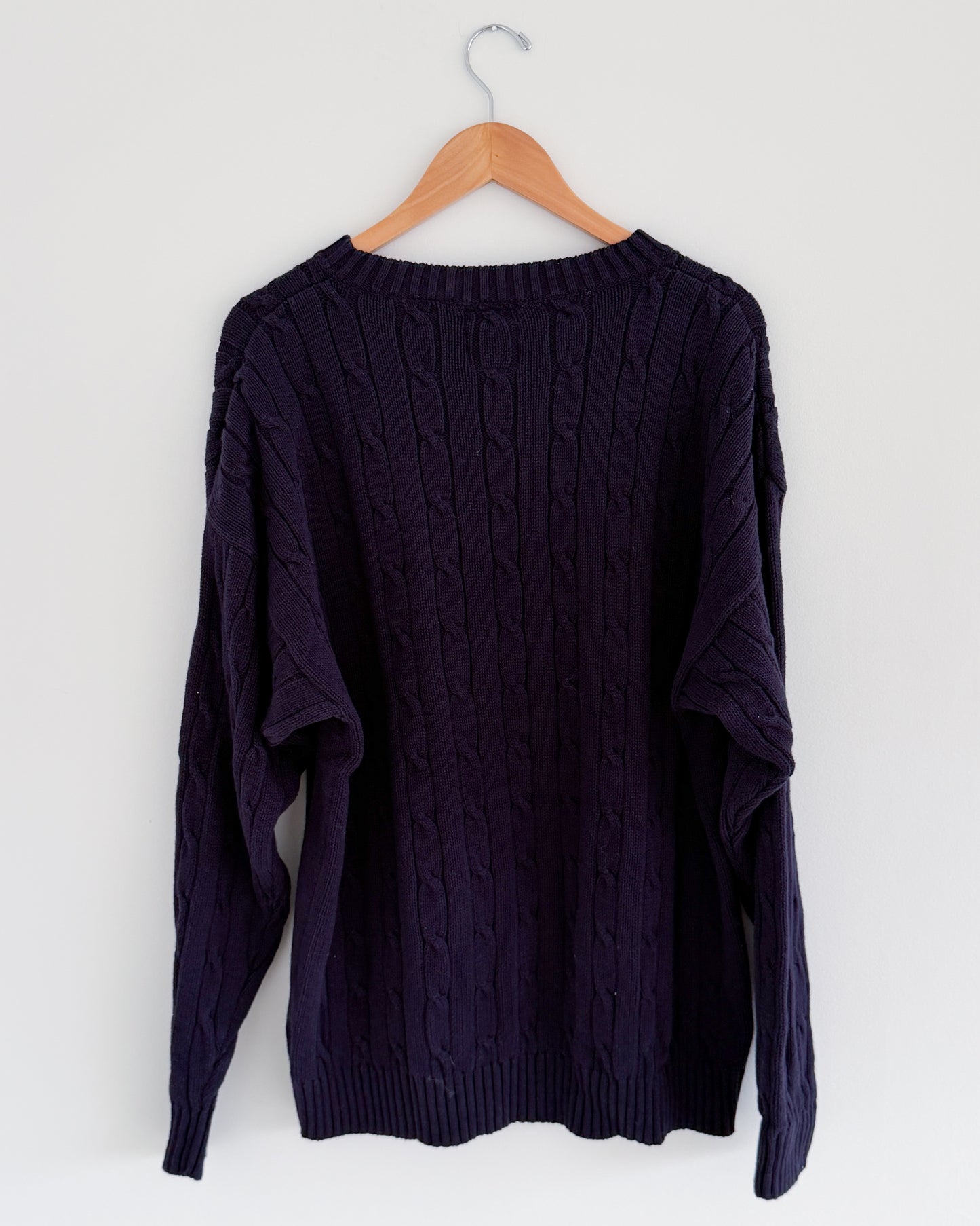 Izod Navy Cable Knit Sweater