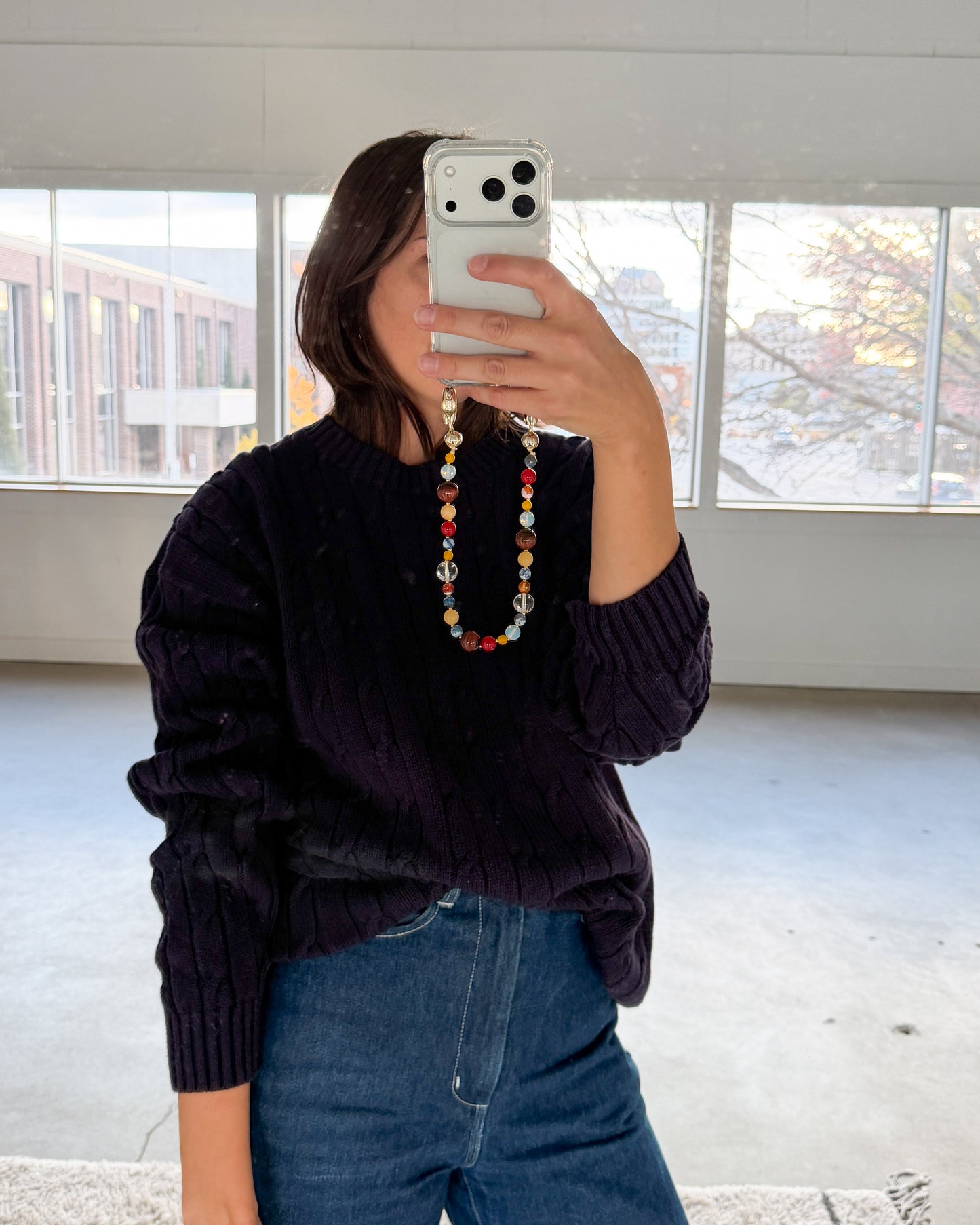 Izod Navy Cable Knit Sweater