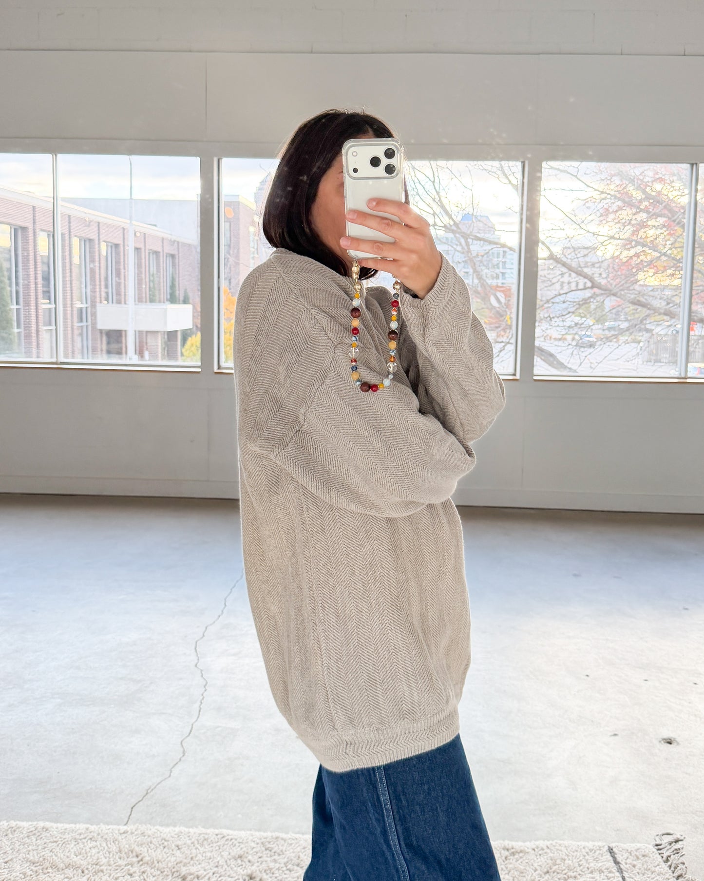 Chaps Ralph Lauren Gray Crewneck Sweater